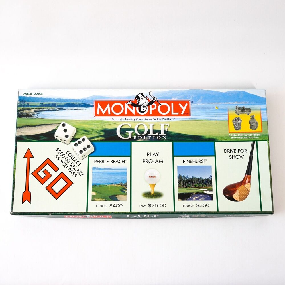 Monopoly Golf Edition Board Game Toy - 2000 Parker Brothers